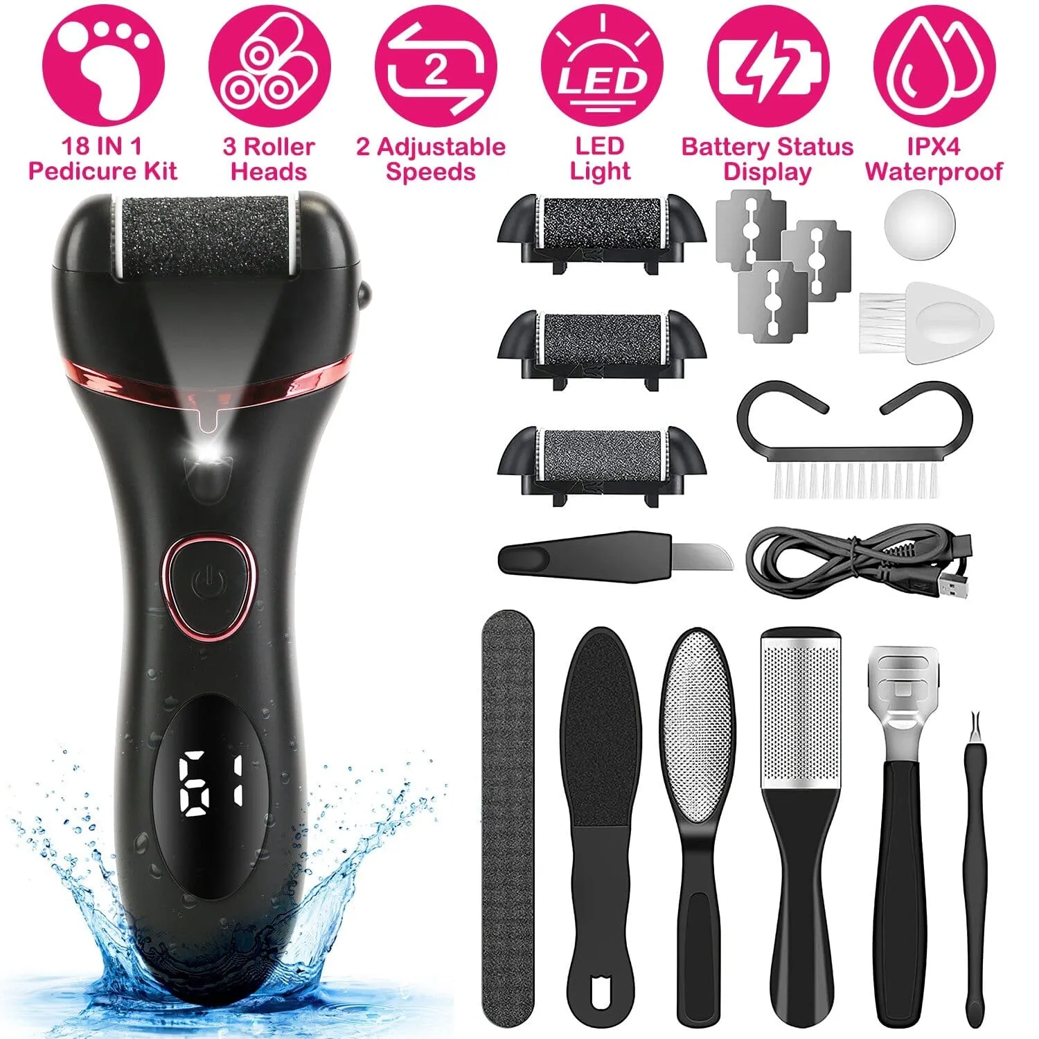 18-in-1 Electric Foot Callus Remover Tool