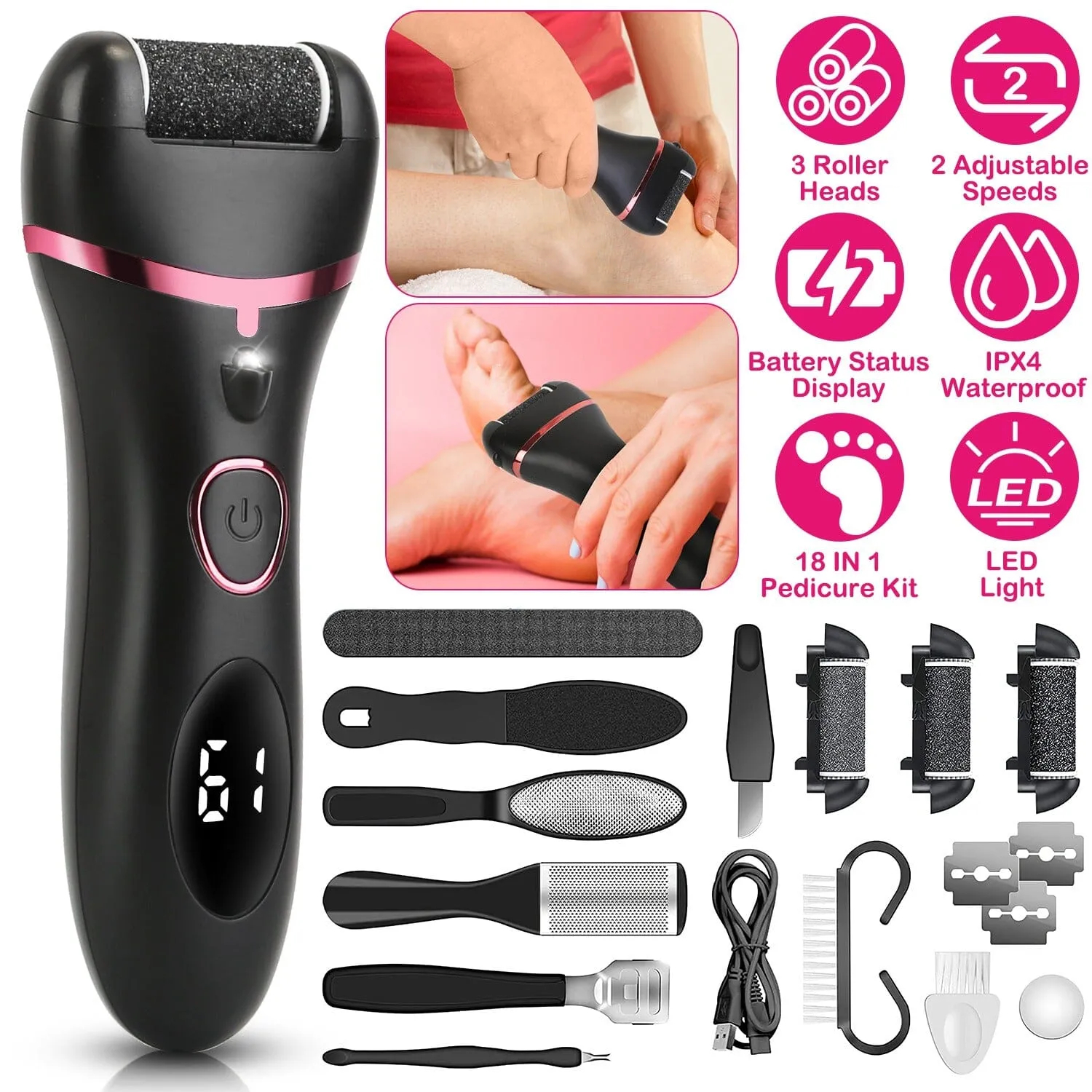 18-in-1 Electric Foot Callus Remover Tool