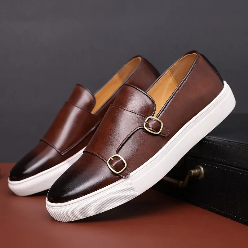 2024 new summer loafers for men, Korean version, trendy, versatile, casual, British genuine leather lazy shoes, breathable