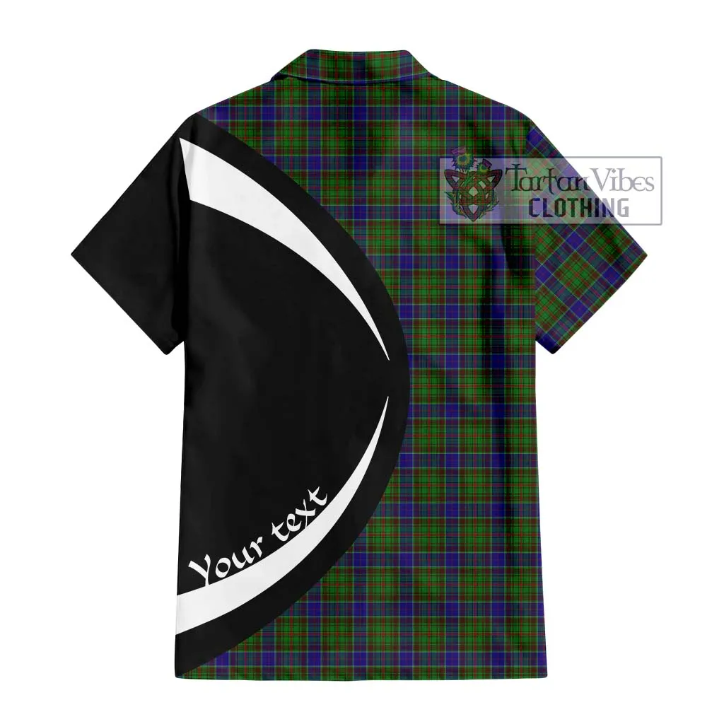 Adam Tartan Short Sleeve Button Up with Family Crest Circle Style