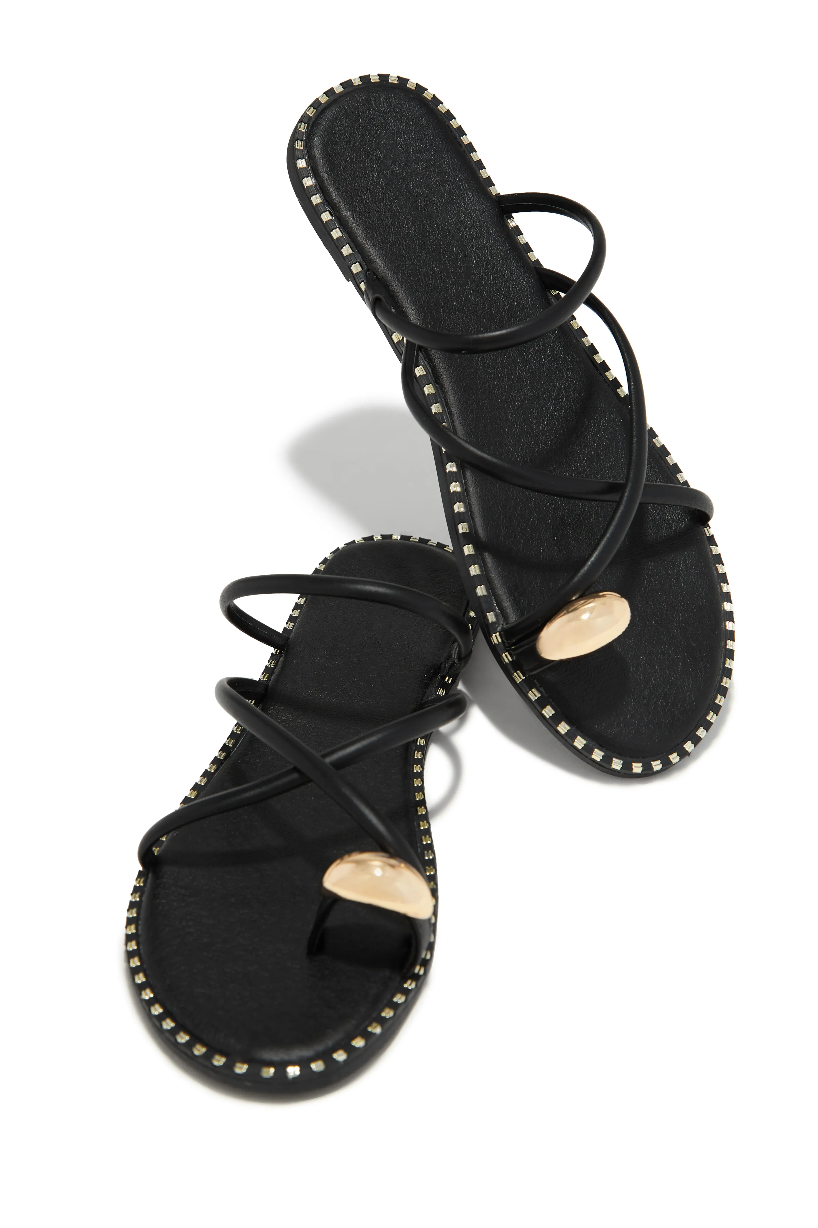 Aelia Slip On Sandals - Black