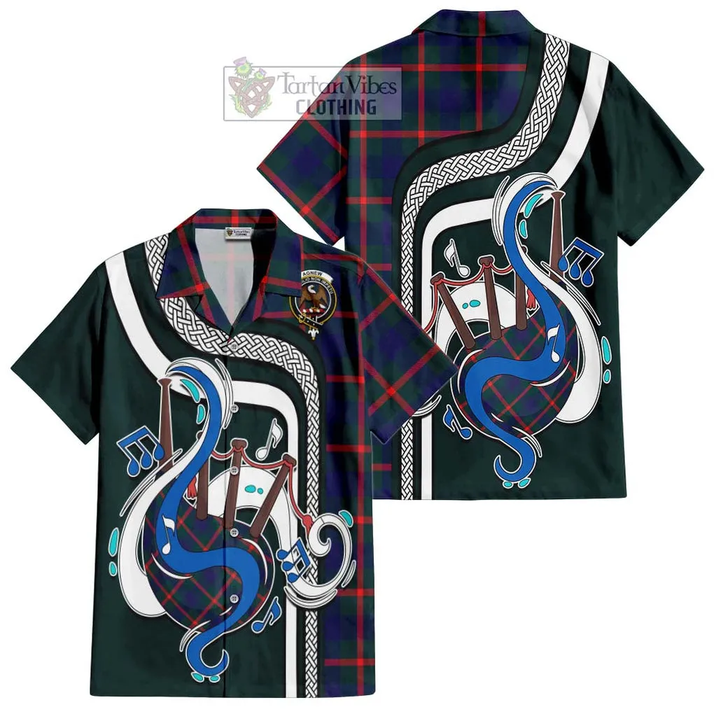 Agnew Tartan Short Sleeve Button Shirt with Epic Bagpipe Style