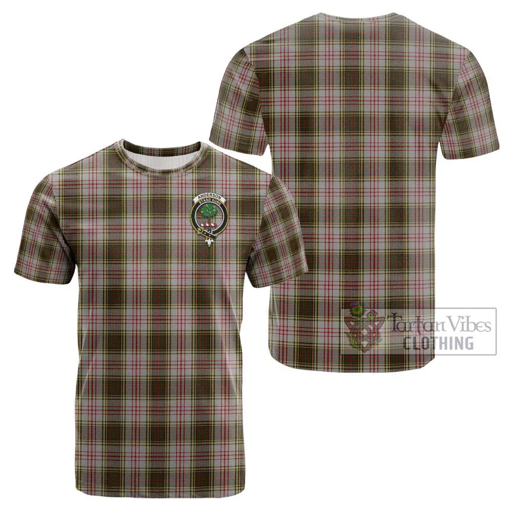 Anderson Dress Tartan Cotton T-Shirt with Family Crest