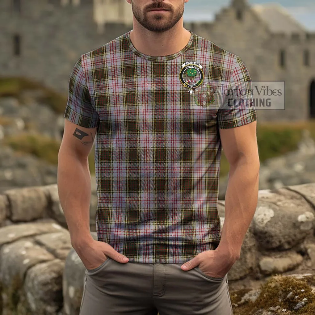 Anderson Dress Tartan Cotton T-Shirt with Family Crest