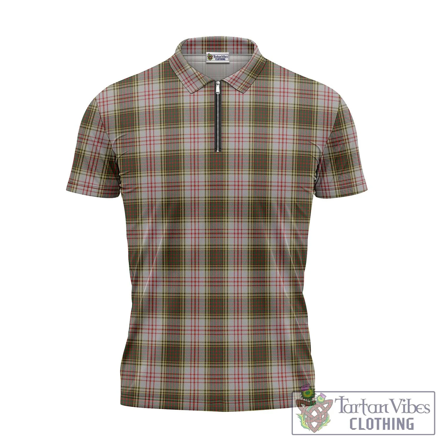 Anderson Dress Tartan Zipper Polo Shirt