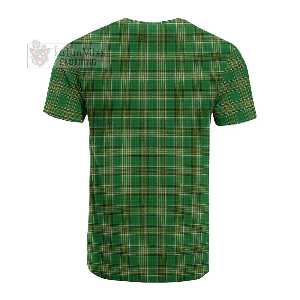 Anderson Irish Clan Tartan Cotton T-shirt with Coat of Arms