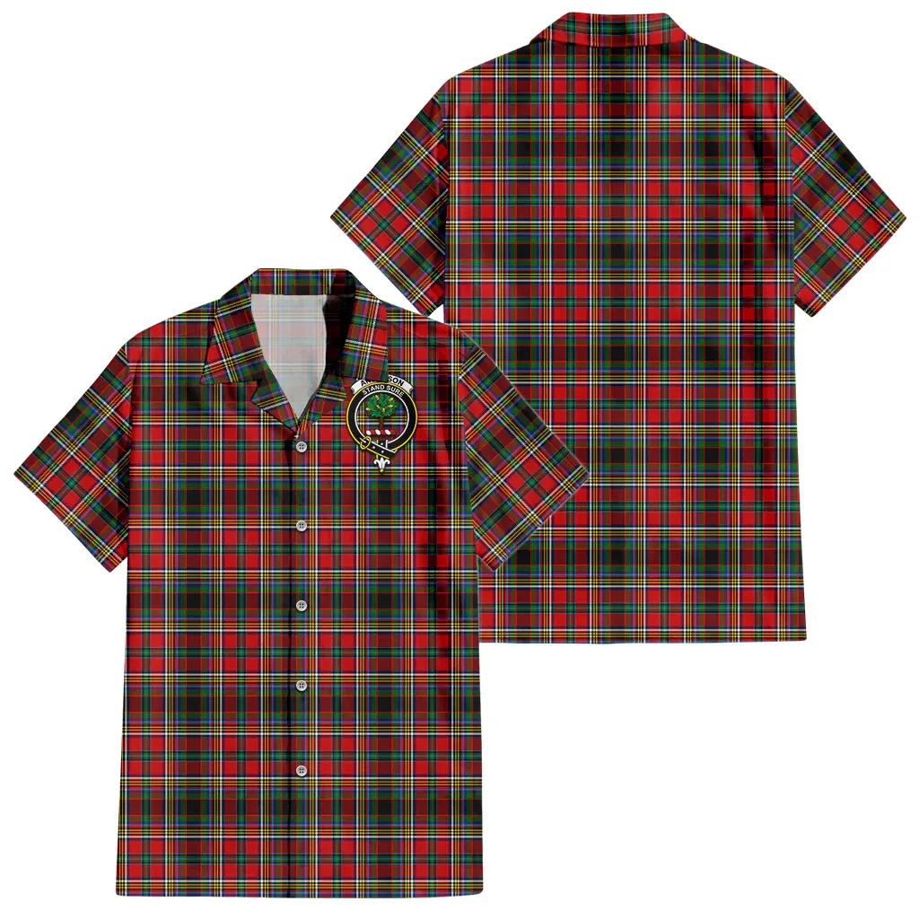 Anderson of Arbrake Tartan Short Sleeve Button Down Shirt with Family Crest