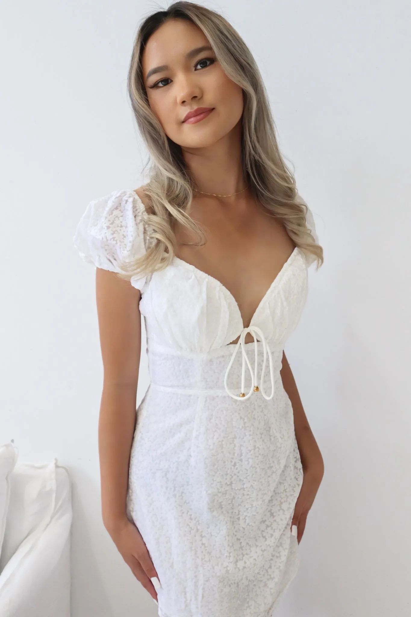 Angelina Mini Dress - White