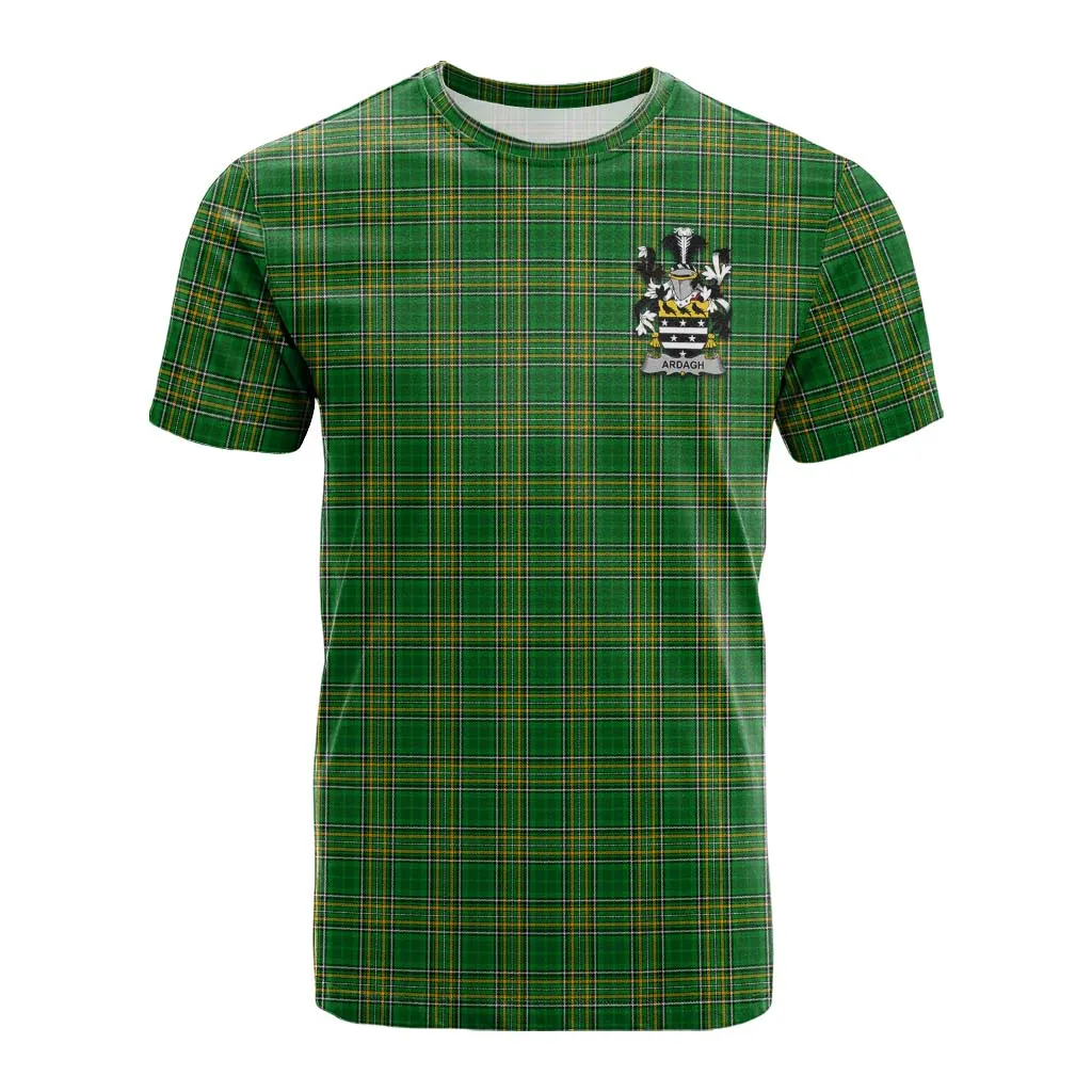 Ardagh Irish Clan Tartan Cotton T-shirt with Coat of Arms