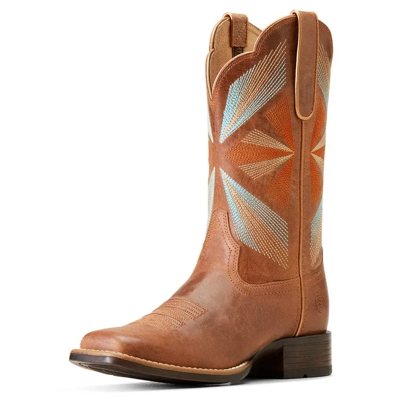 Ariat Women's Oak Grove Maple Glaze Square Toe Western Boots 10047052