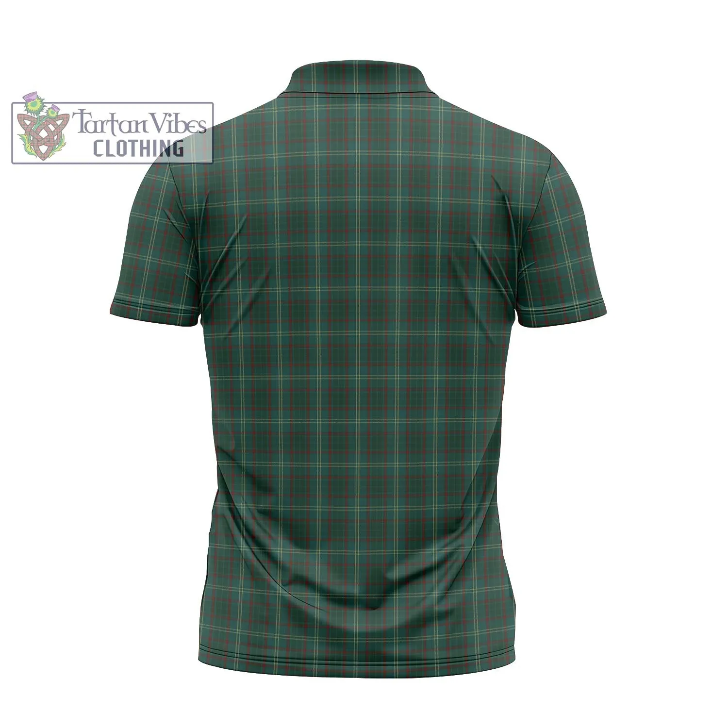 Armagh County Ireland Tartan Zipper Polo Shirt