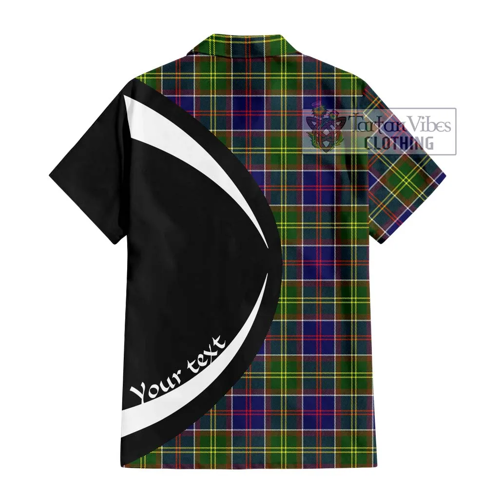 Arnott Tartan Short Sleeve Button Up with Family Crest Circle Style