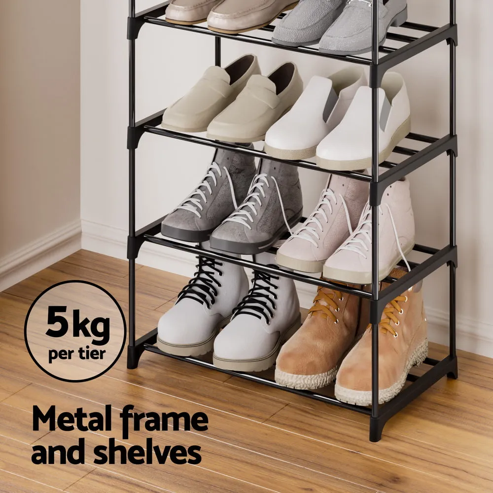 Artiss Shoe Rack DIY Stackable 10-tier Black Dunn