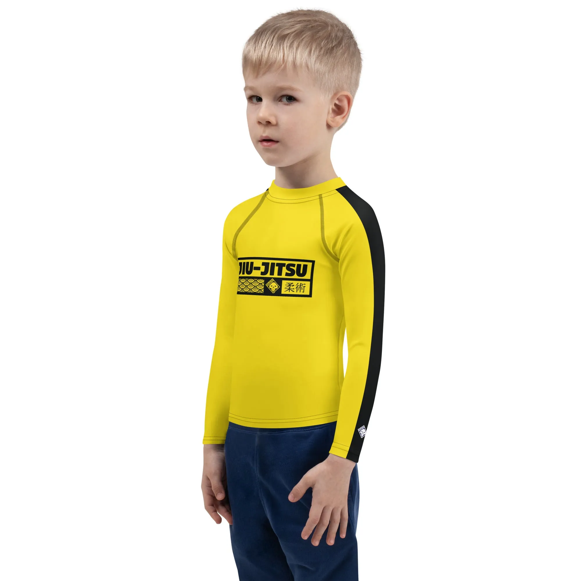 Awaken the Warrior Within: Boys' Bruce Lee Rash Guard - Jiu-Jitsu 020