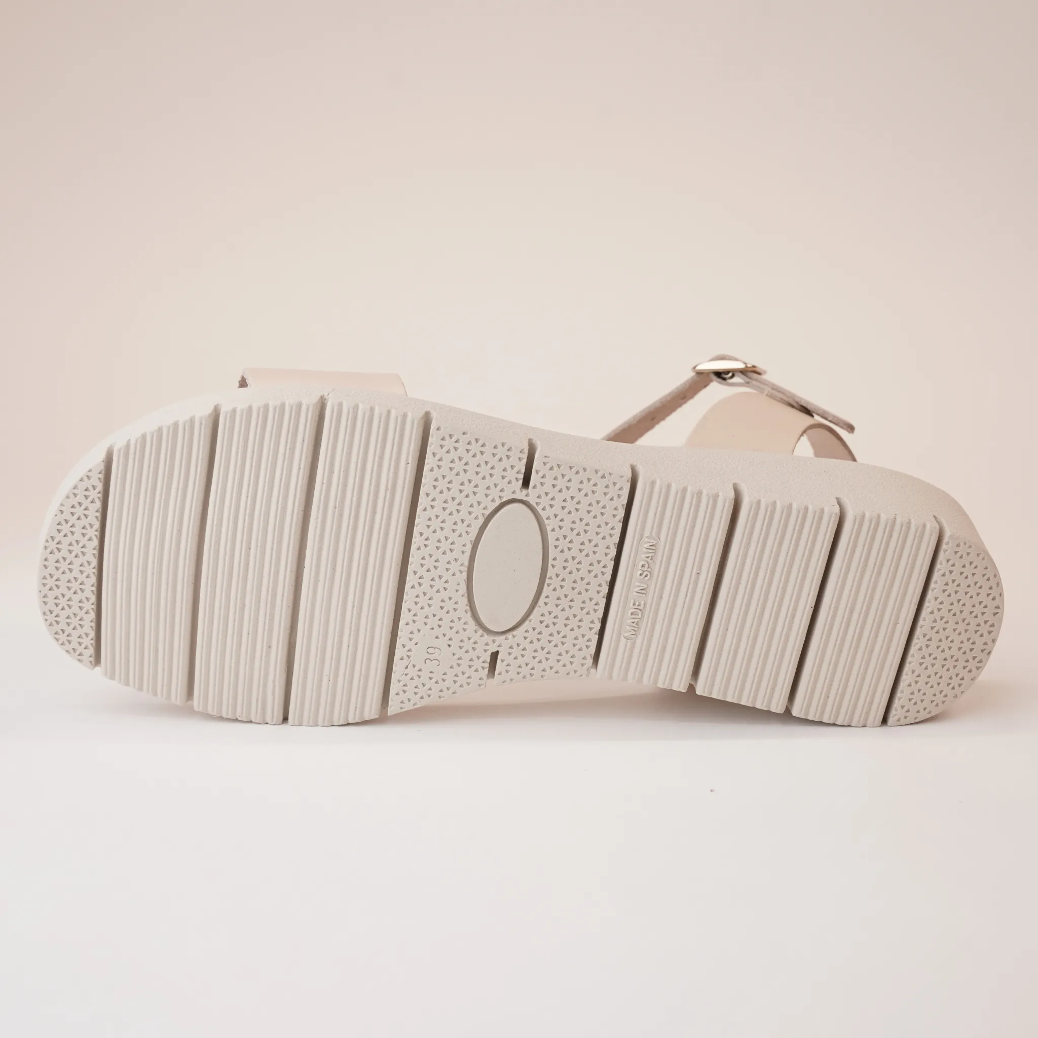 Bella Cream Leather Sandals