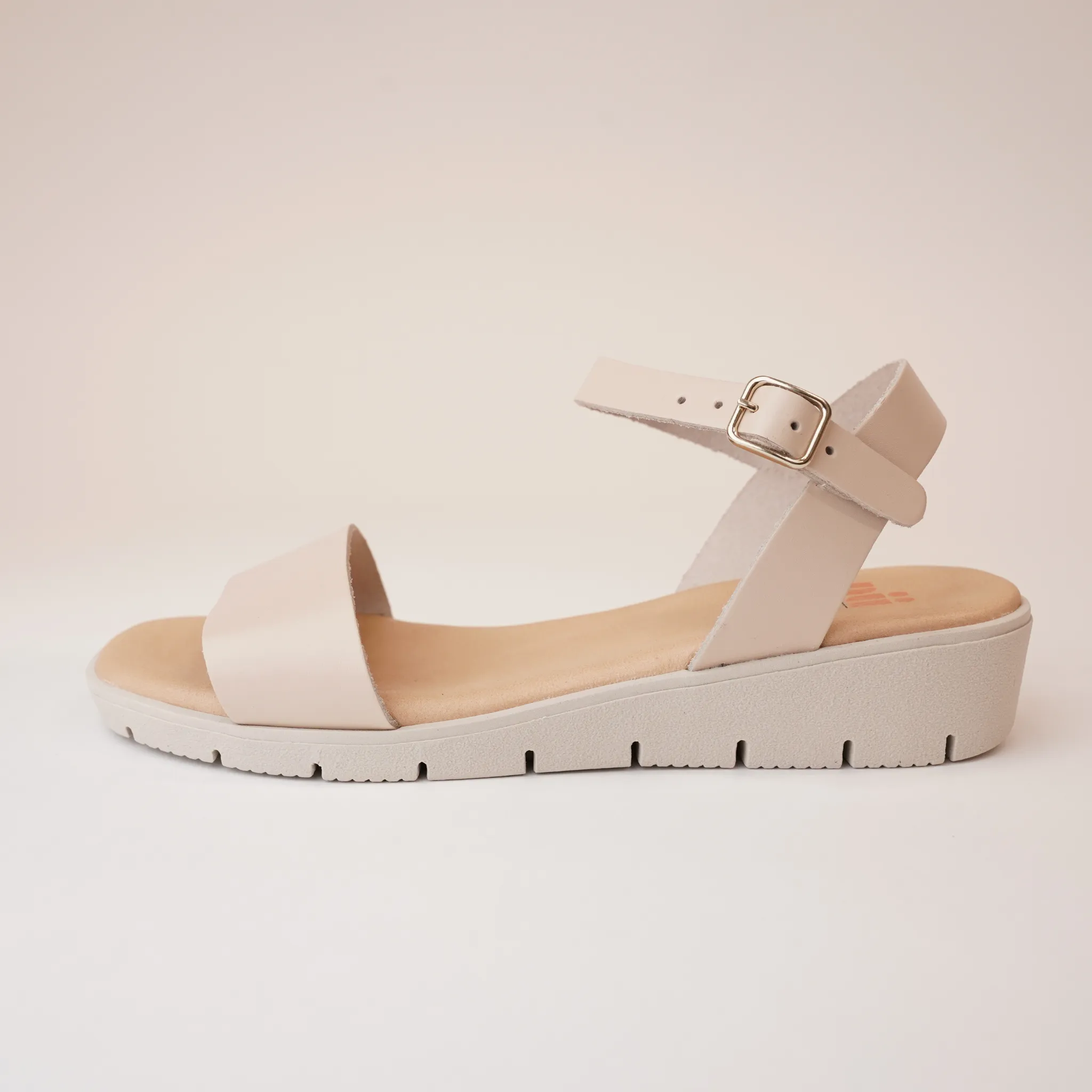 Bella Cream Leather Sandals