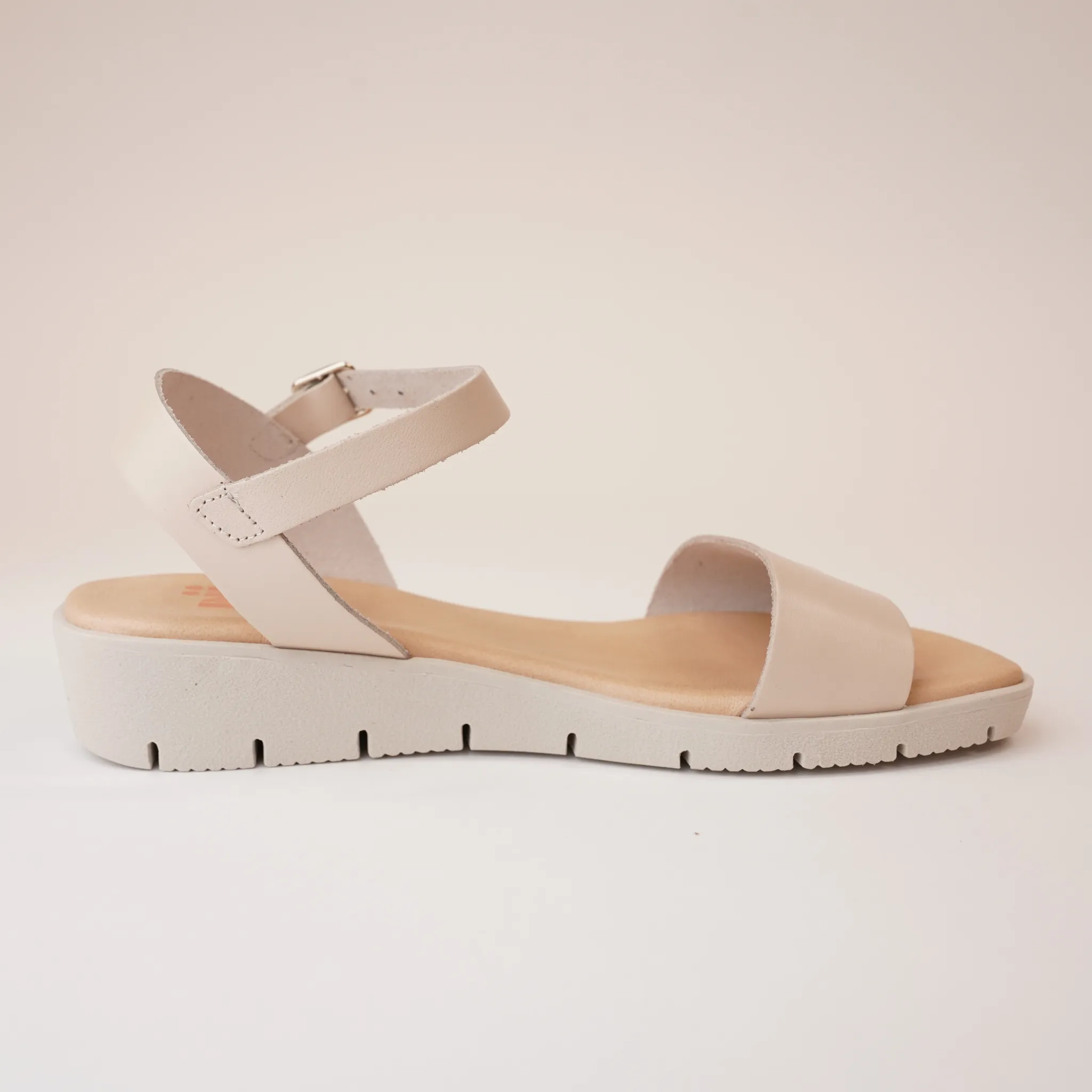 Bella Cream Leather Sandals