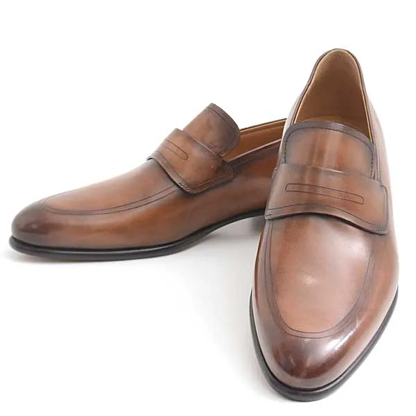 Berluti Leather Loafers Flat Shoes Brown