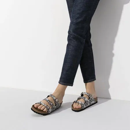 BIRKENSTOCK FLORIDA BIRKO-FLOR® FRESH PULL BOHO FLOWERS NAVY - WOMENS