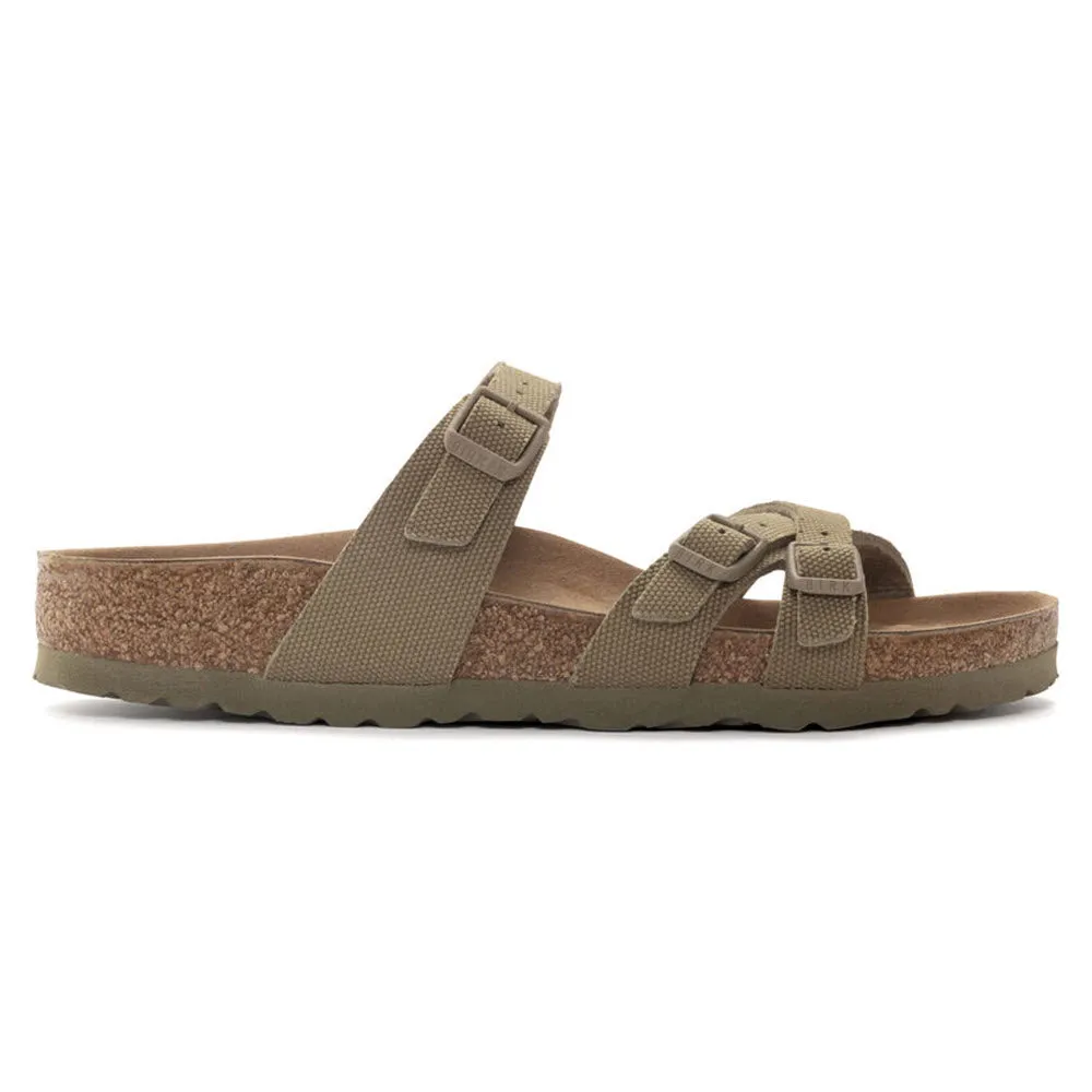 BIRKENSTOCK FRANCA VEGAN FADED KHAKI CANVAS - WOMENS