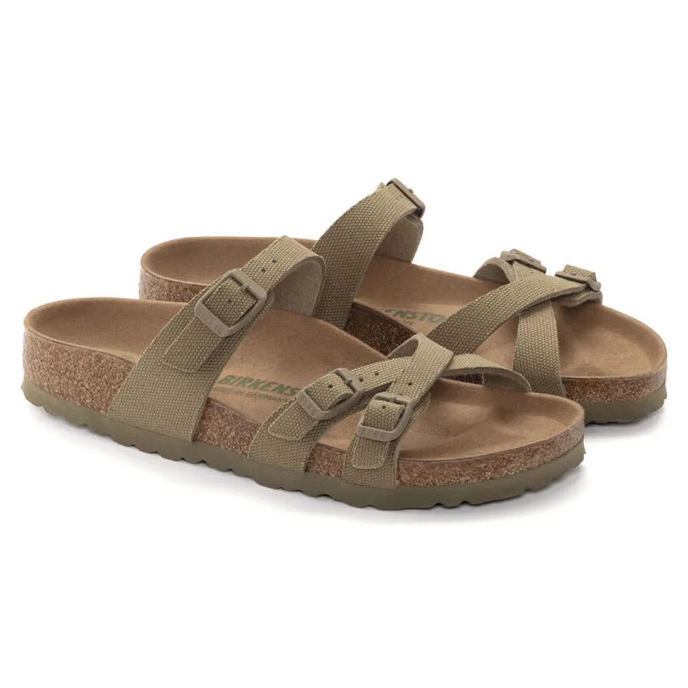 BIRKENSTOCK FRANCA VEGAN FADED KHAKI CANVAS - WOMENS