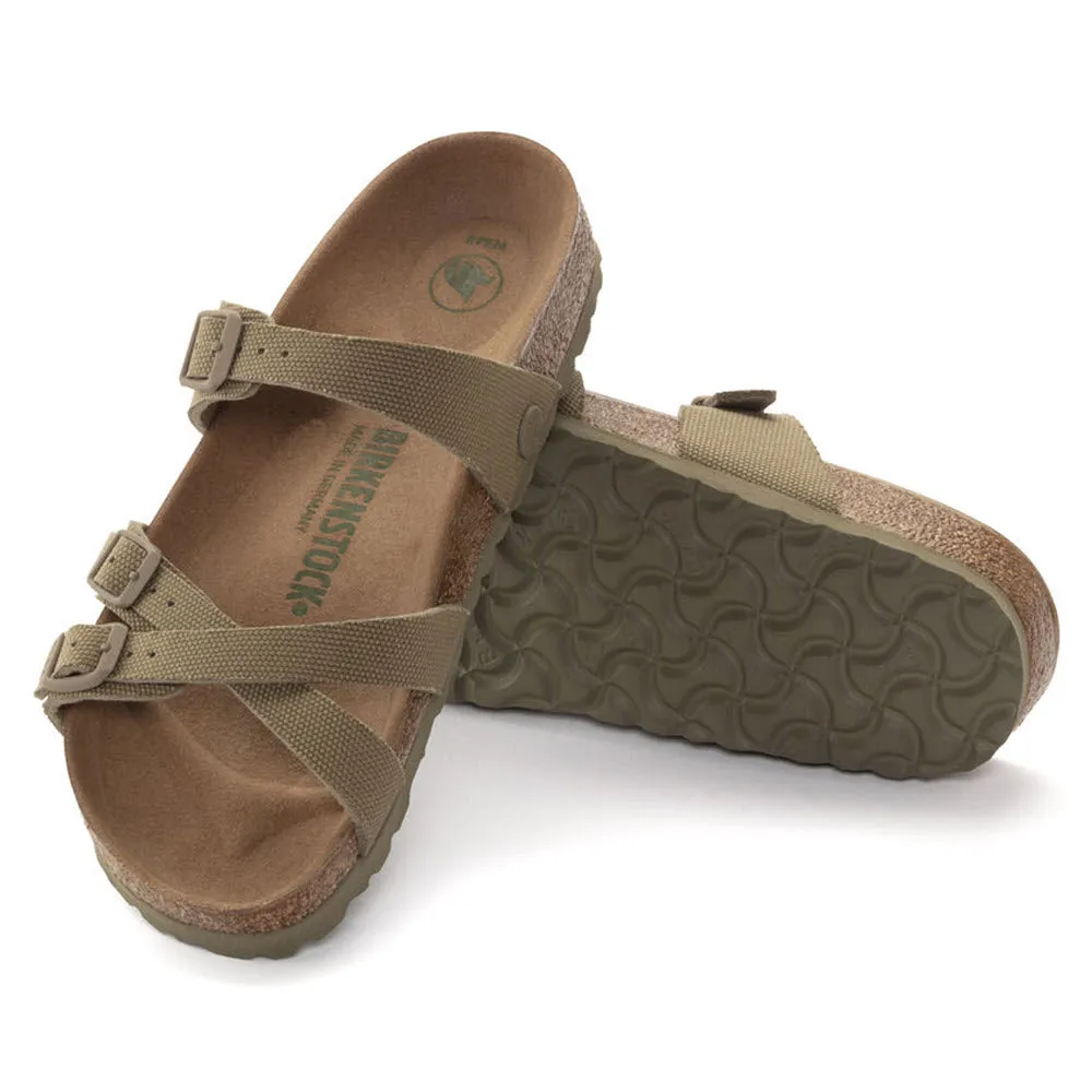 BIRKENSTOCK FRANCA VEGAN FADED KHAKI CANVAS - WOMENS