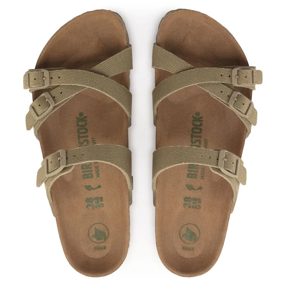 BIRKENSTOCK FRANCA VEGAN FADED KHAKI CANVAS - WOMENS