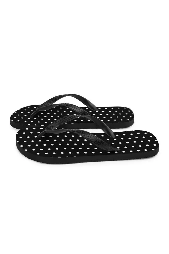 Black Polka-dot Flip-Flops