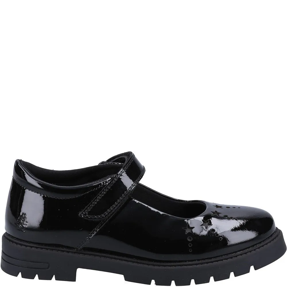 Black Sabrina Patent Senior School Shoes