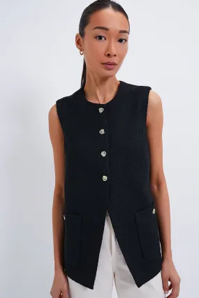 Black Tweed Sonja Top