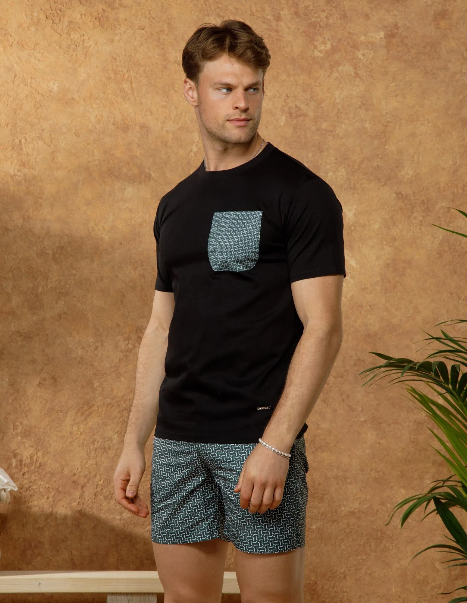 Black/Green Chain Pocket T-Shirt