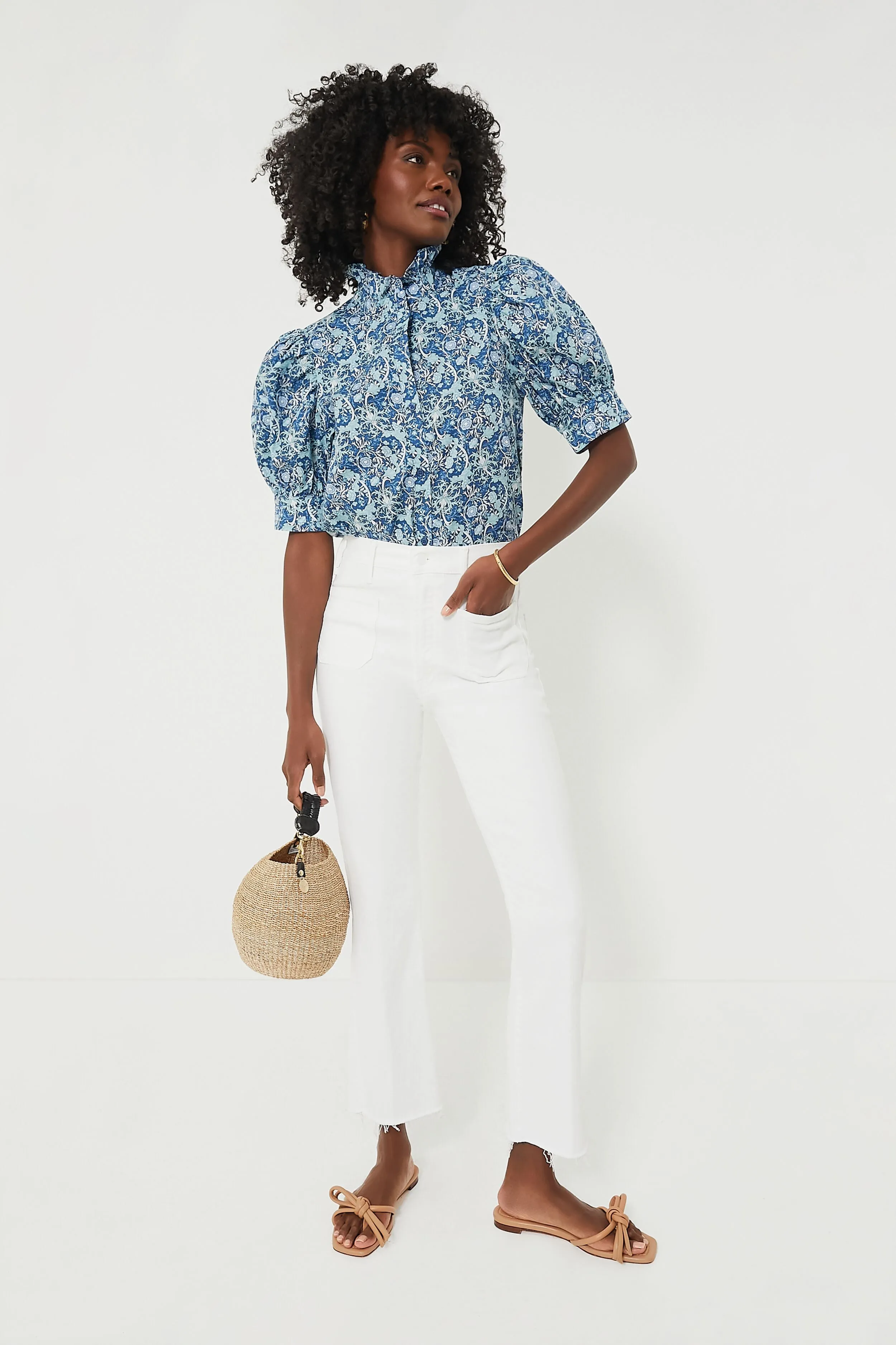 Blue Vines Louisa Blouse