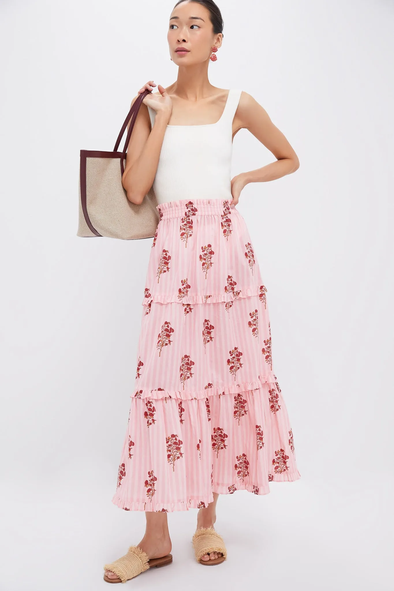 Blush Striped Bouquet Prado Skirt