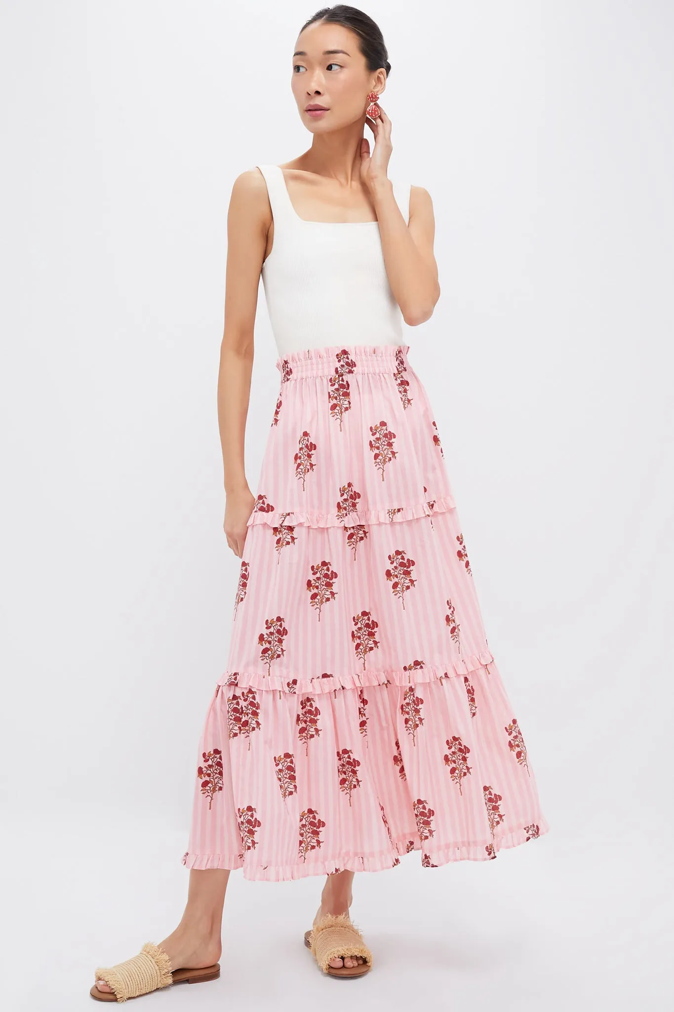 Blush Striped Bouquet Prado Skirt