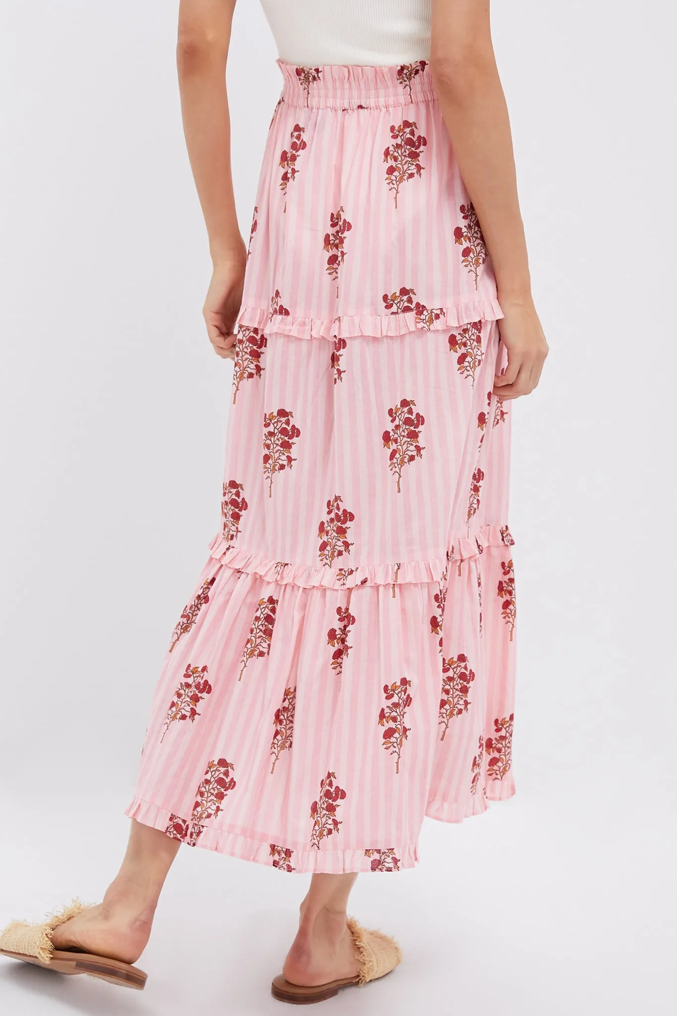 Blush Striped Bouquet Prado Skirt