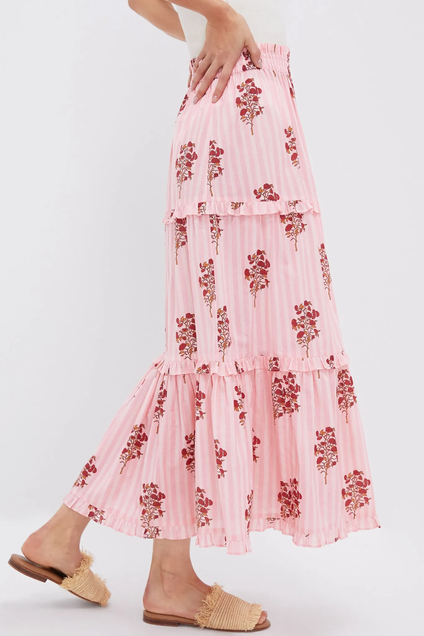 Blush Striped Bouquet Prado Skirt