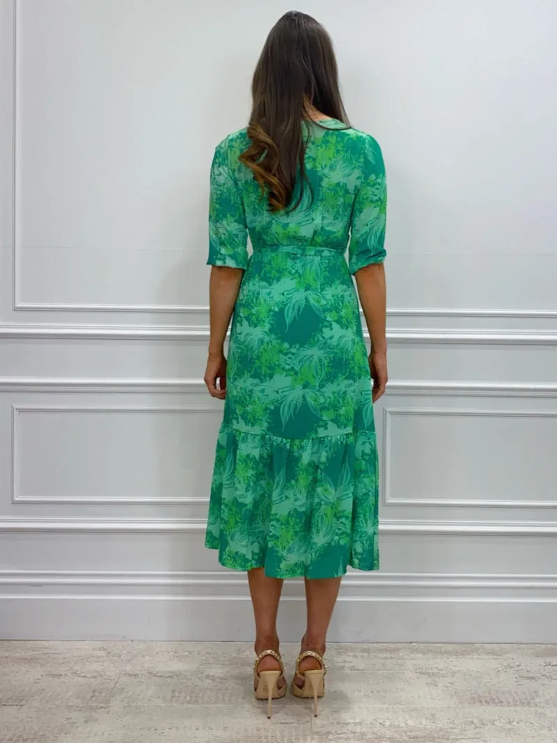 Boho Midi Dress (Green)