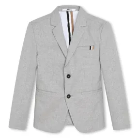 BOSS KIDSWEAR Chine Grey Suit Jacket