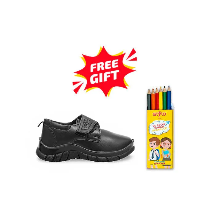 Boys Black School Shoes SK1083