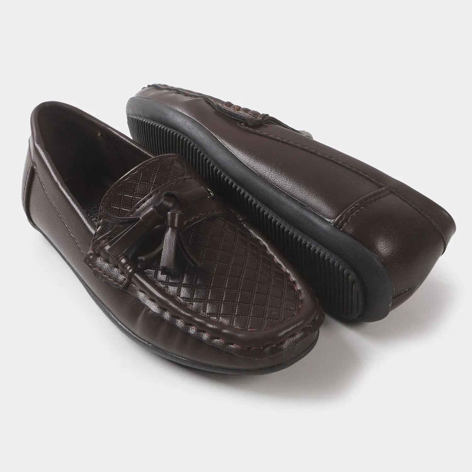 Boys loafers 202109-5 - COFFEE