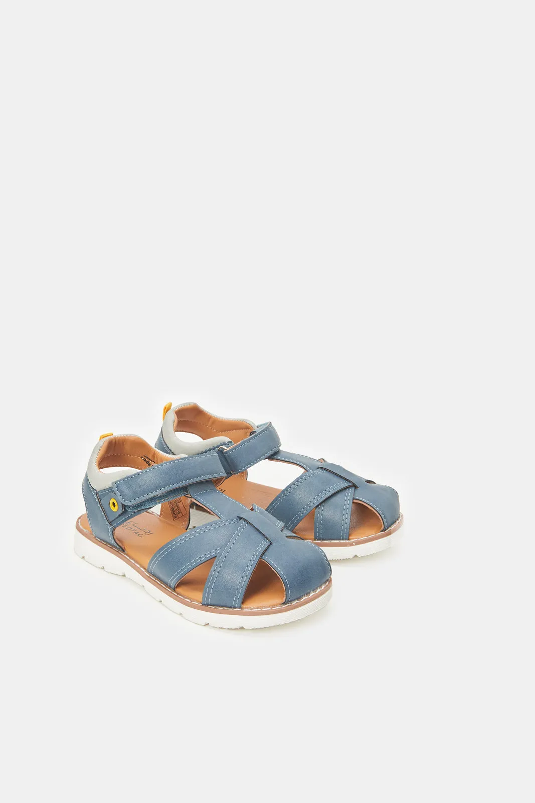 Boys Navy Strappy Comfort Fisherman Sandal