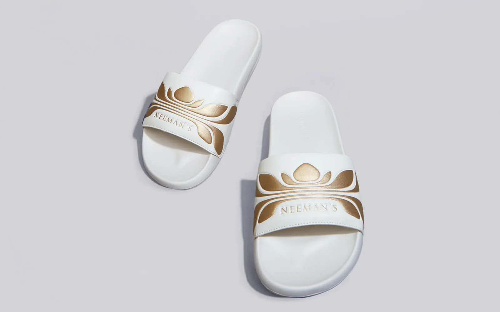 Breather Slides (Women Exclusive) : White-Gold