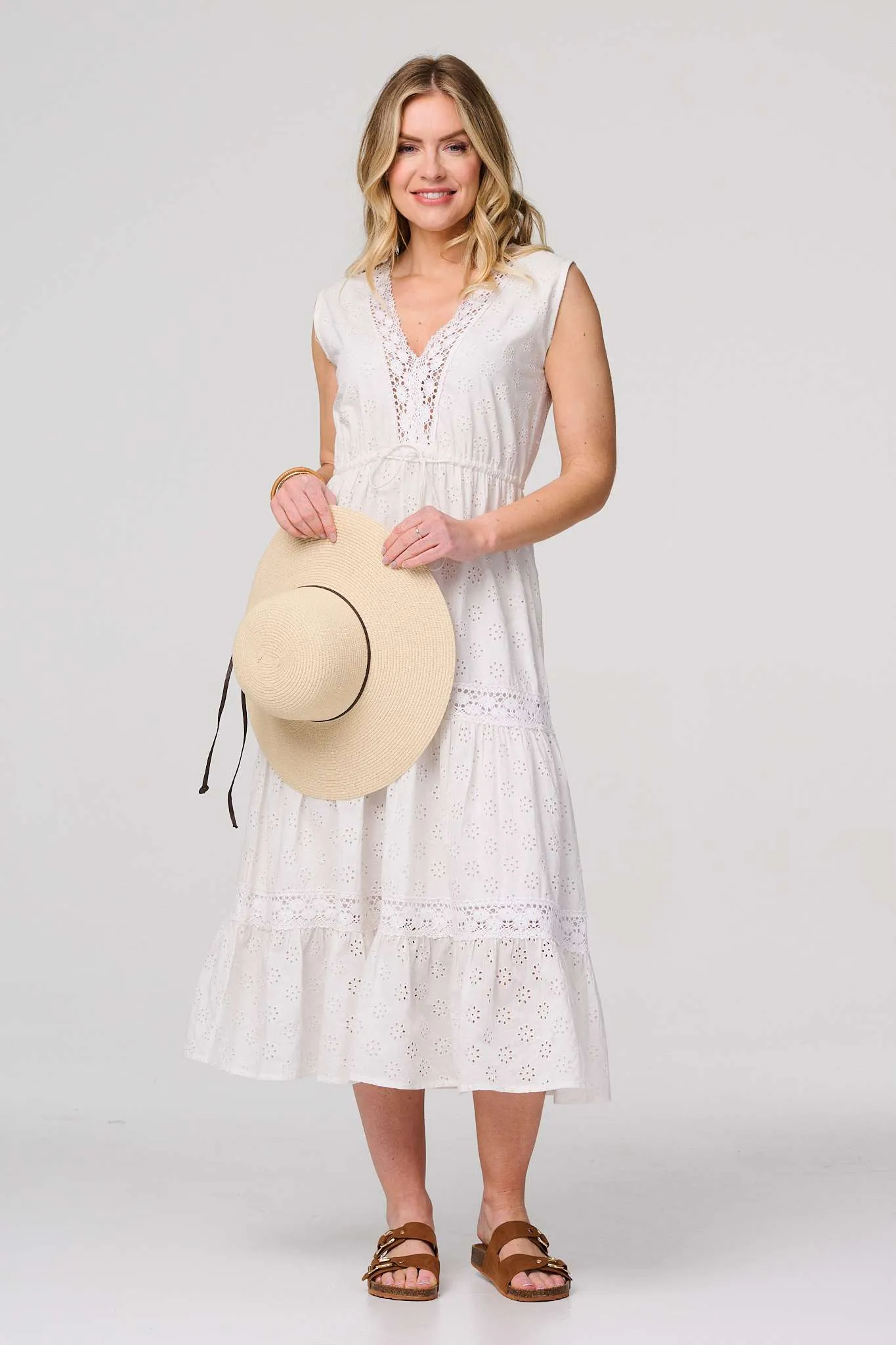 Broderie Anglaise Tiered Dress