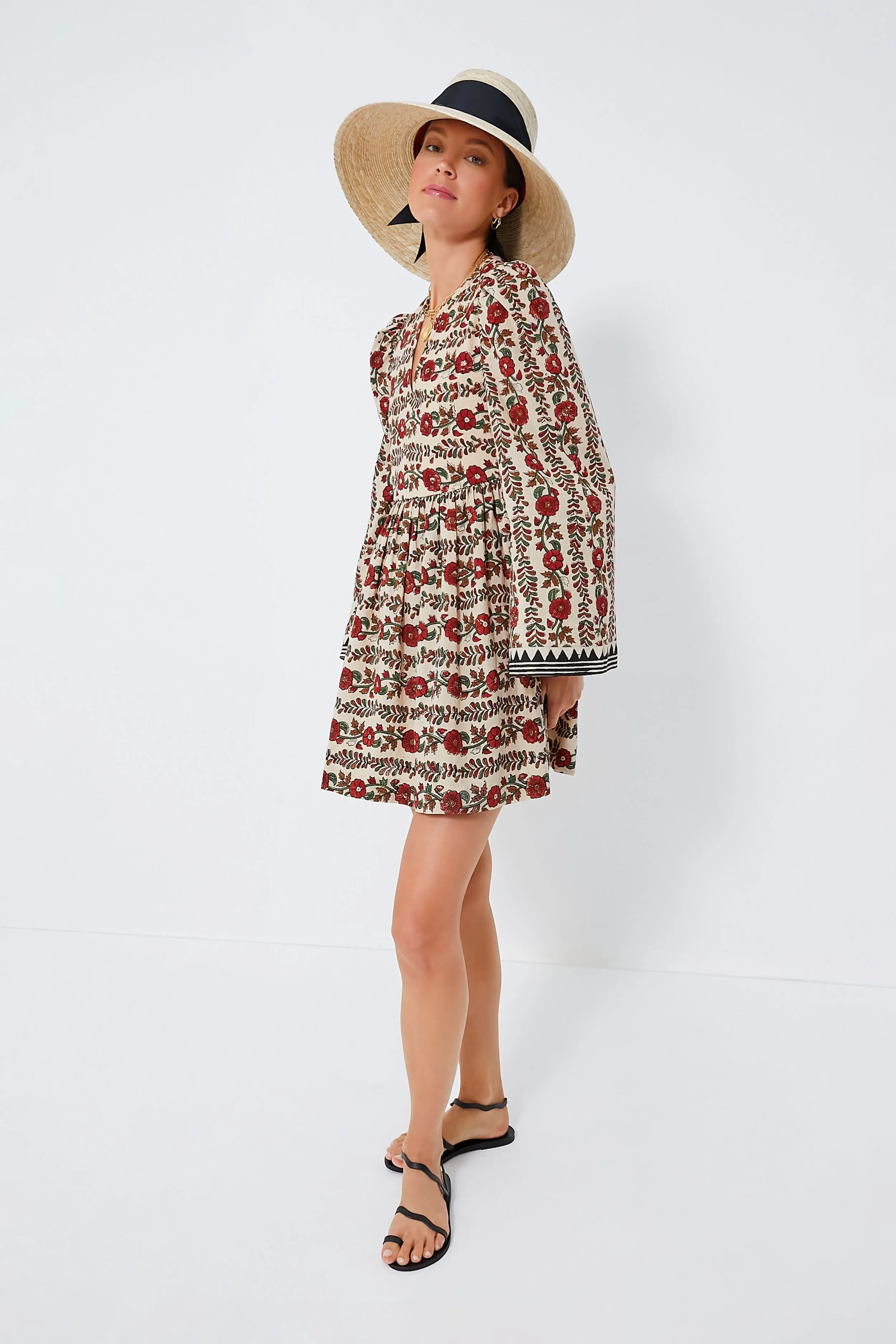 Brown Maple Short Savannah Climbing Ivy Dress