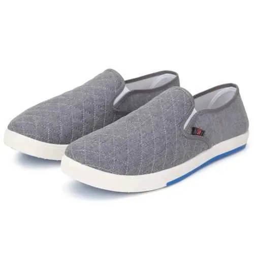 Canvas Breathable Slip On Loafers Casual Men Solid Cotton Shoes Driving Shoes