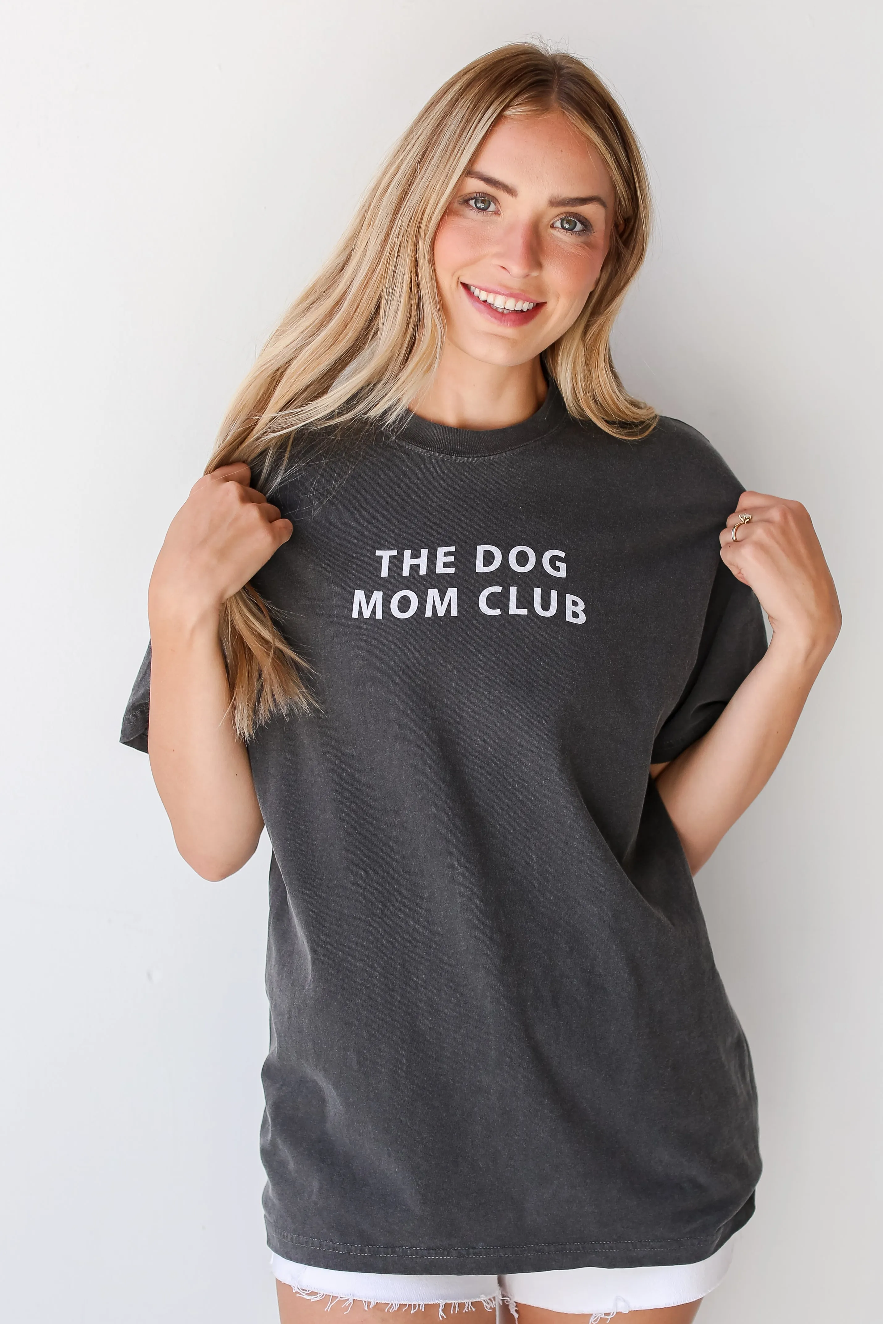 Charcoal The Dog Mom Club Tee