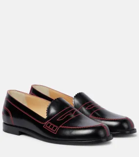 Christian Louboutin mocalaureat leather loafers, black