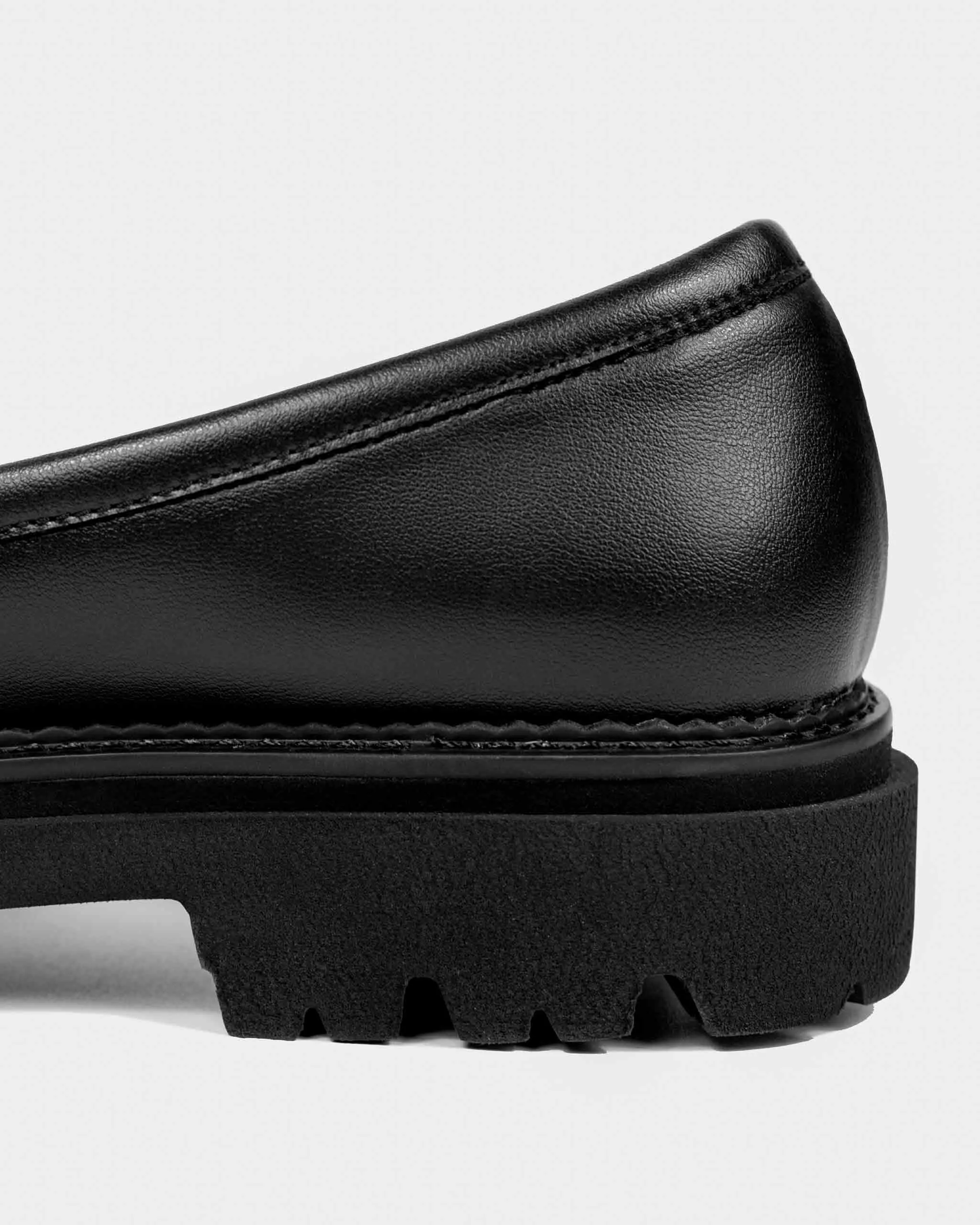 Chunky Loafers Grape Leather Loafers Black