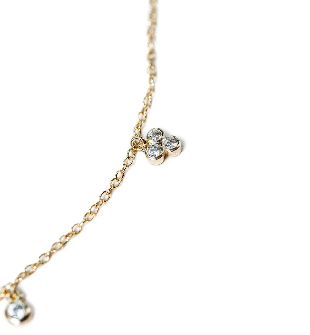 Clover Crystal Anklet