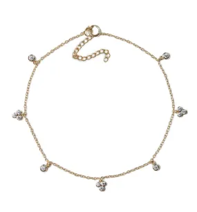 Clover Crystal Anklet